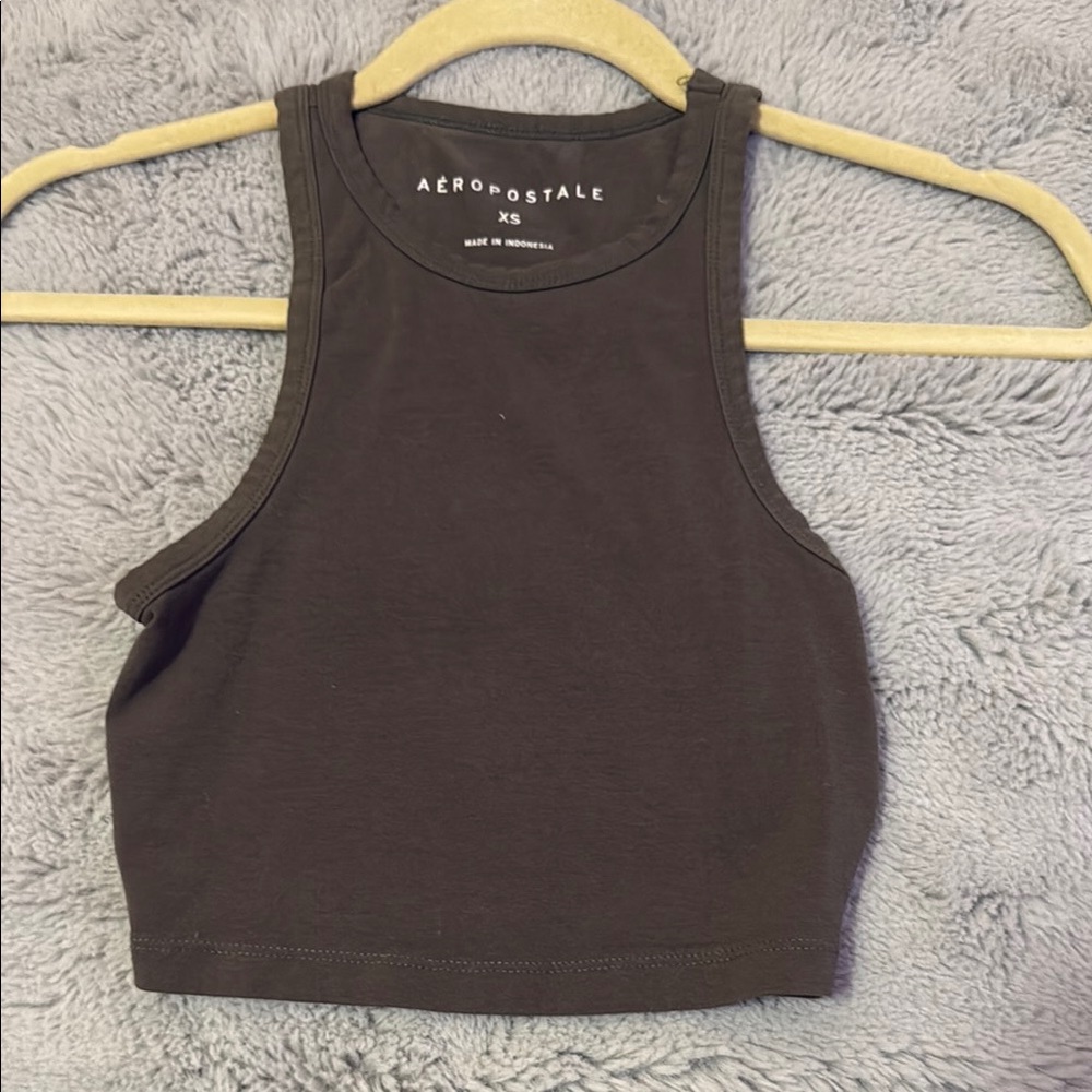 Aeropostale Women's Dark Green Crop Top